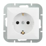 Gniazdo pojedyncze p/t 2P+Z Schuko Pearl, 16A, 250V, PT-17P, biały