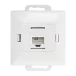 Gniazdo 1xRJ45 Cat5 Pearl, RJ45-5CAT/P1, biały