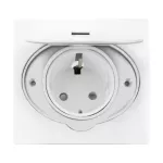 Hermetyczne gniazdo elektryczne, IP44, 1x2P+Z(Schuko), białe