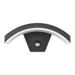 PILEA LED 9W, lampa ogrodowa z czujnikiem PIR, 700lm, IP54, 4000K, czarna