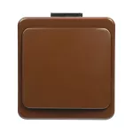 Łącznik zwierny n/t 10A, 250V, światło/dzwonek IP44, SMART, brązowy