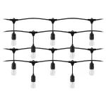 Girlanda oświetleniowa - 1 sznur 20 m (20 opraw) + 20 żarówek LED 1W E27, 3000K + 1 żarówka gratis