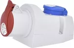 EZCZ -S 1643 16A, 400V/230V, Gniazdo kombi 3P+PE plus EE 16S Schuko IP44