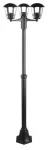 8569 Latarnia ogrodowa trójramienna Marseille E27 3x60W, czarny 230V, 50Hz