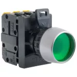 PRZYCISK KRYTY PODŚW BIAŁY 1 ZW.1 ROZ. PIERŚCIEŃ NIKLOWANY ST22-KLB-11-24-LED\AC/DC
