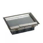 Optiline 45 - Altira metalowa puszka podłogowa z gniazdami zasilającymi - 6 mod.