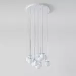 COTTON PANEL HF4, fi100 wisząca max.16x1,9W, G9, 230V, przewód transparentny, kolor srebra (gładki mat)