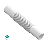 ZCL / Złączka Elastyczna PVC-U Biała 25 (100 szt/op.)