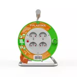 PB-ST/M/10M/3X1/H05VV-F Przedłużacz bębnowy ECO LINE, 4x2p+Z, 10A, 2300W, przewód 3x1mm H05VV-F; 10m; pomarańczowy