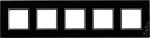 DANTE Ekskluzywne Ramka zdobiona 4x BLACK GLASS MS1
