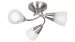 5690 Plafon CONOR E-14/ 3Xmax 40W, IP20), chrom satynowy/ szkło opalizowane 230V, 50Hz
