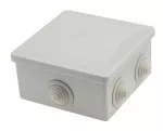 Puszka hermetyczna 80x80x40, 6 dławików, okrągła, szara, IP44