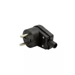 Wtyczka kątowa 16A 250V IP20 czarna VWK 220-05