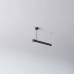 AVAR 570 wisząca, dyfuzor oval OPAL, LED PHILIPS LV 12,8W/1973lm/930/TD/CAS, 230V, czarny (mat) RAL 9017