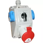 ZESTAW INSTALACYJNY LOP/32A,3P+PE/2P+PE,DŁAW.M25 ZAMYK.CZERW