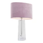 PRATO lampa stołowa 1 pł. różowy, przezroczysty, chrom E27/230V 1 x 15W (max)