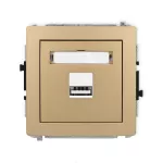 DECO Mechanizm ładowarki USB pojedynczej USB A, 10W max., 5V, 2A złoty metalik