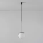 COTTON 200 fi200 wisząca max.1x23W, E27, 230V, przewód czarny, kolor srebra (gładki mat)