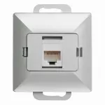 GTP-10P/M Gniazdo telefoniczne-PERŁA-p/t 4pin zacisk krone LSA+; srebrna