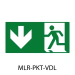 PIKTOGRAM DO OPRAWY MALER WERTYKALNY STRZAŁKA W DÓŁ PO LEWEJ STRONIE 324 X 158 MM