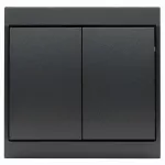 WP-5L/S/M Wyłącznik schodowy-LUNA- z podśw. p/t; antracyt