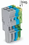 1-przewodowe gniazdo CAGE CLAMP®, szary/żółto-zielony/szary