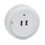 Lampka nocna LED z USB 1W 230V