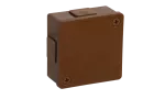 VP-21 Puszka n/t 86x86x40mm IP55 4-wl 2wkr dł.gum. brąz
