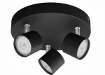 STAR plate/spiral black 3x4.5W SELV Dim Oświetlenie punktowe