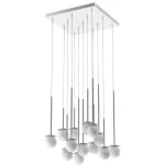 COTTON PANEL HF3, fi100 wisząca max.13x1,9W, G9, 230V, przewód transparentny, kolor srebra (gładki mat)