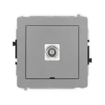 DECO Mechanizm gniazda pojedynczego BNC, bez pola opisowego szary mat