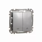 Przycisk żaluzjowy, Sedna Design & Elements, srebrne aluminium