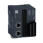 Sterownik modułowy, 2 x RJ45, 8 wejść, 8 wyjść tranzystorowych PNP, 24 VDC, zaciski śrubowe Modicon M221