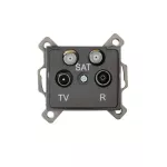LOGI 02-1590-041 gr Gniazdo TV-2xSAT końcowe