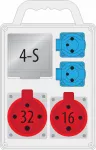 Rozdzielnica R-BOX SLIM 4S/ 1x16/4, 1x32/4, 2x230V zabezp. 1xM.02-4/40/0,03 IP 44