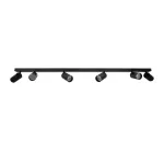 MADARA MINI BAZA 6xGU10 1196x54x161 mm prostokąt CZARNA