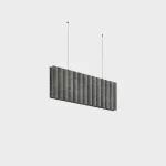 Lineal lighting system Infinite Pro Acoustic 1136mm Suspended Haloprisma 13.5W LED warm-white 3000K CRI 80 CASAMBI Dark grey felt IP20 1794lm AK23-13W8HPXBGB