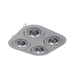 GIULIETTA D1Dh AR111 wpust stropowy max. 4x60W, G53, 12V, srebrny aluminiowy (mat struktura) RAL 9006