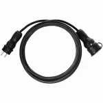 PS-X1/54/30M/3X1,5/H05RR-F Przedłużacz X1, H05RR-F 3x1,5mm2, IP54, wtyczka i gniazdo kolor czarny, 30m; czarny