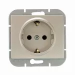PT-17OH SCH Gniazdo wtyczkowe pojedyncze-ONYX- p/t 2p+Z 16A, 250V, bryzgoszczelne z klapką Schuko; satyna