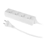 PS-460/5,0 E Przedłużacz z czterokrotnym gniazdem;ECO; 4X2p; 10A; 5m; biały