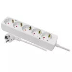 PS-570S/1,5/1,5 Przedłużacz stały z pięciokrotnym gniazdem wtyczkowym Uni-Schuko 5x2p+Z, 16A