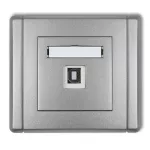 FLEXI Gniazdo pojedyncze USB A-B 2.0 srebrny metalik