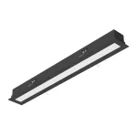 BURGOS W1 wpust stropowy LED 18W/1746lm/3000K, 230V, czarny głęboki (mat struktura) RAL 9005