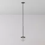 CLAR 250 fi100 wisząca wpust LED 2,7W/298lm/3000K, 230V, przewód czarny guma, czarny (mat) RAL 9017