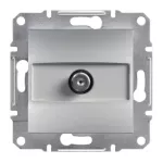 Asfora, gniazdo SAT końcowe 1dB, bez ramki, aluminium