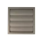 wylot ścienny żaluzjowy 154x154 mm z kołnierzem fi 125 mm, szary