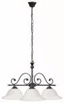7773 Żyrandol Dorothea E27/3x40W 3-ram. czarny mat 230V, 50Hz