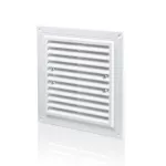 kratka wentylacyjna 250x250 mm z siatką, biała