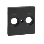 Merten, System M, płytka centralna oznaczona R/TV+SAT do gniazd antenowych, antracyt